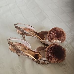 Ted Baker Tan and Brown Heels with Elegant Design